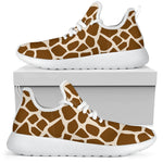 Brown Giraffe Pattern Print Mesh Knit Shoes GearFrost