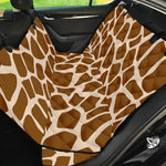 Brown Giraffe Pattern Print Pet Car Back Seat Cover
