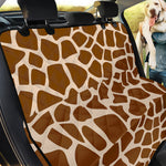 Brown Giraffe Pattern Print Pet Car Back Seat Cover