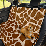 Brown Giraffe Pattern Print Pet Car Back Seat Cover
