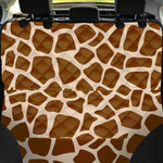 Brown Giraffe Pattern Print Pet Car Back Seat Cover
