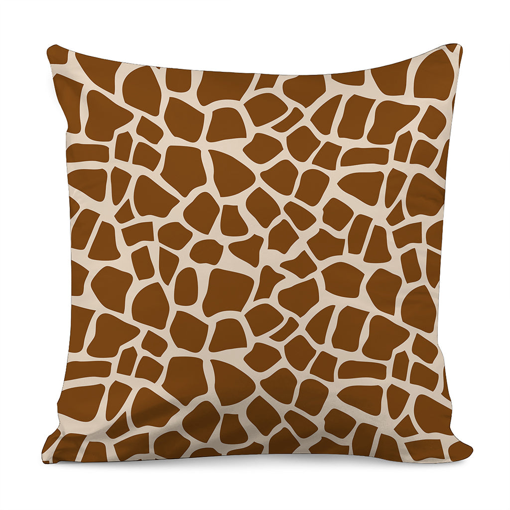 Brown Giraffe Pattern Print Pillow Cover