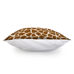 Brown Giraffe Pattern Print Pillow Cover