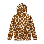 Brown Giraffe Pattern Print Pullover Hoodie