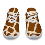 Brown Giraffe Pattern Print Sport Shoes GearFrost