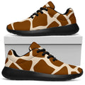 Brown Giraffe Pattern Print Walking Shoes
