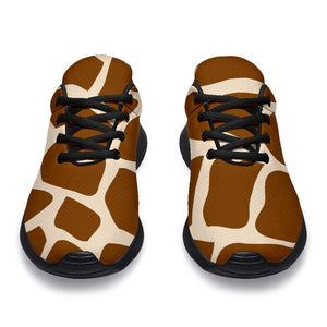 Brown Giraffe Pattern Print Sport Shoes GearFrost