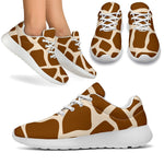 Brown Giraffe Pattern Print Sport Shoes GearFrost