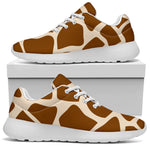 Brown Giraffe Pattern Print Sport Shoes GearFrost