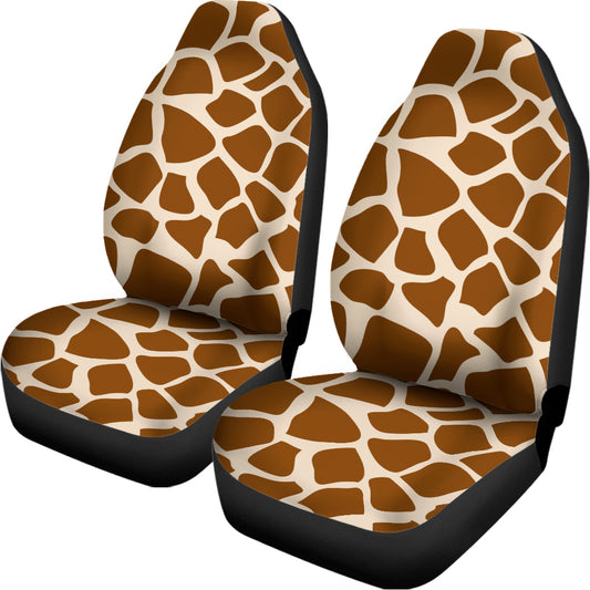 Brown Giraffe Pattern Print Universal Fit Car Seat Covers