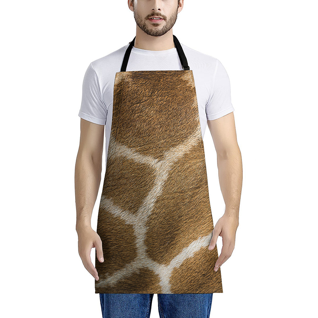 Brown Giraffe Print Apron