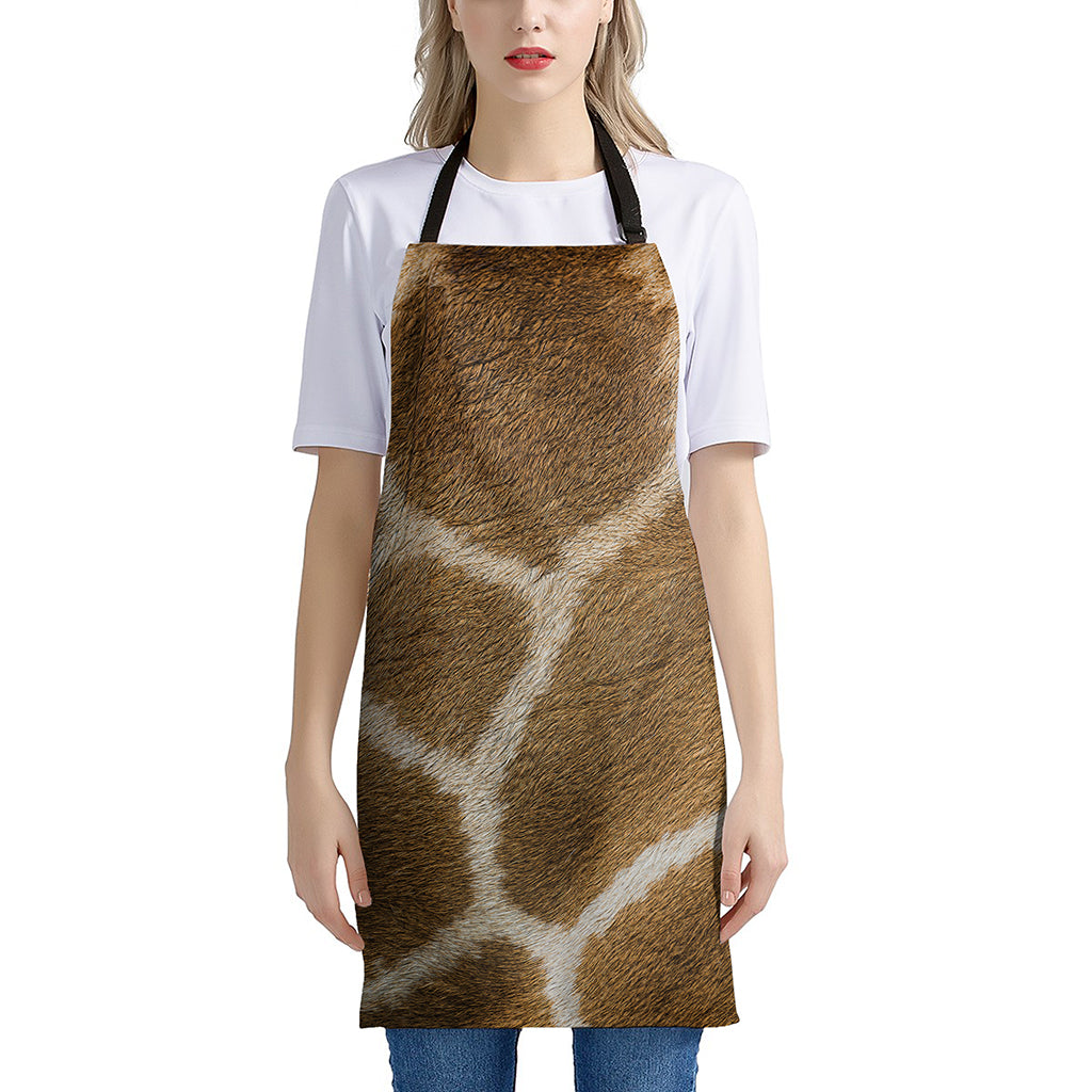 Brown Giraffe Print Apron