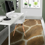 Brown Giraffe Print Area Rug