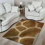 Brown Giraffe Print Area Rug