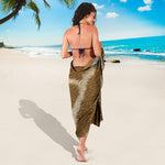 Brown Giraffe Print Beach Sarong Wrap
