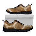 Brown Giraffe Print Black Running Shoes