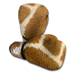 Brown Giraffe Print Boxing Gloves