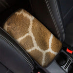 Brown Giraffe Print Car Center Console Cover