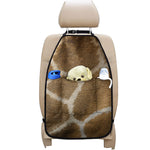 Brown Giraffe Print Car Seat Organizers