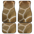 Brown Giraffe Print Front and Back Car Floor Mats