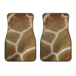 Brown Giraffe Print Front Car Floor Mats
