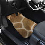 Brown Giraffe Print Front Car Floor Mats