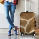 Brown Giraffe Print Luggage Cover
