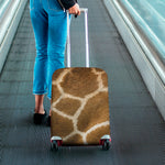 Brown Giraffe Print Luggage Cover