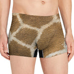 Brown Giraffe Print Men's Boxer Briefs