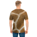 Brown Giraffe Print Men's T-Shirt