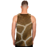 Brown Giraffe Print Men's Tank Top