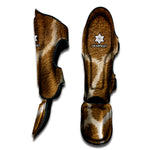 Brown Giraffe Print Muay Thai Shin Guard