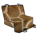 Brown Giraffe Print Pet Car Back Seat Cover