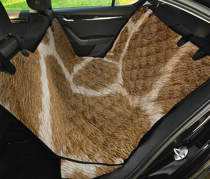 Brown Giraffe Print Pet Car Back Seat Cover