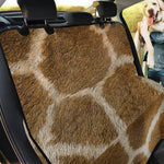 Brown Giraffe Print Pet Car Back Seat Cover