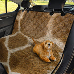 Brown Giraffe Print Pet Car Back Seat Cover