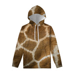 Brown Giraffe Print Pullover Hoodie