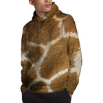 Brown Giraffe Print Pullover Hoodie