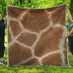 Brown Giraffe Print Quilt
