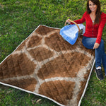 Brown Giraffe Print Quilt