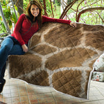 Brown Giraffe Print Quilt