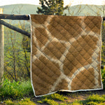 Brown Giraffe Print Quilt