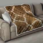 Brown Giraffe Print Quilt