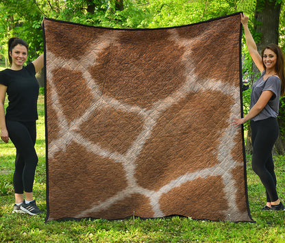 Brown Giraffe Print Quilt
