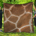 Brown Giraffe Print Quilt
