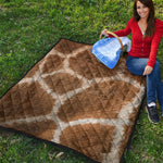Brown Giraffe Print Quilt