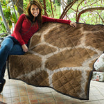 Brown Giraffe Print Quilt