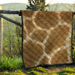 Brown Giraffe Print Quilt