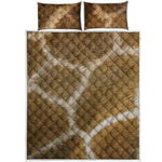 Brown Giraffe Print Quilt Bed Set