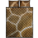 Brown Giraffe Print Quilt Bed Set